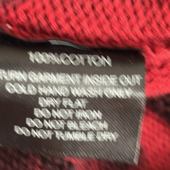 I.AM.GIA Ayden Cropped Tie Dye Turtleneck Sweater in Red & Black - Size Medium - Picture 9 of 9